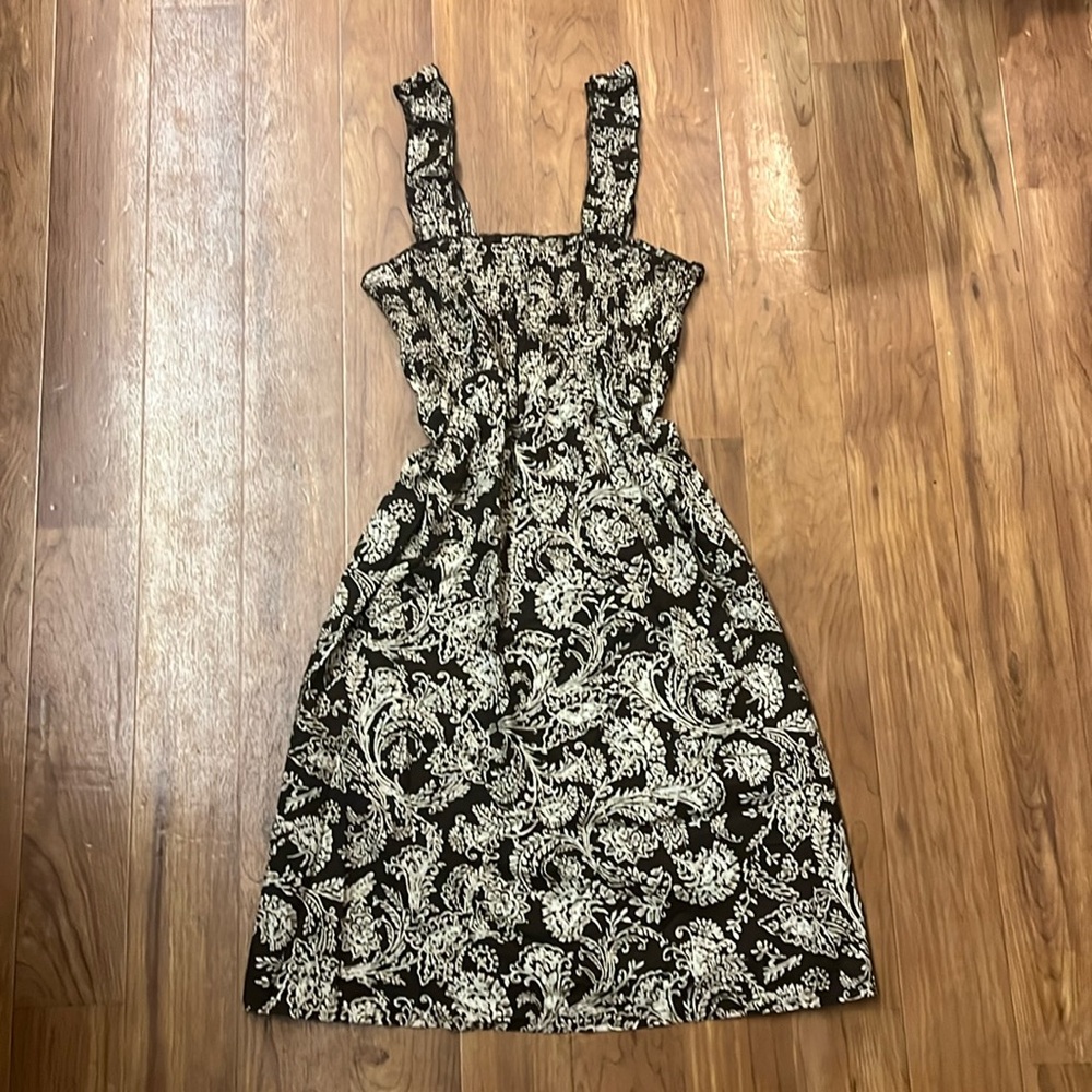 Sonoma Life + Style Size Small Dress Brown and White Pattern